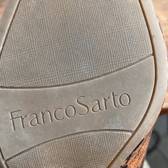 Franco Sarto Snake Print Ankle Booties - Picture 7 of 8